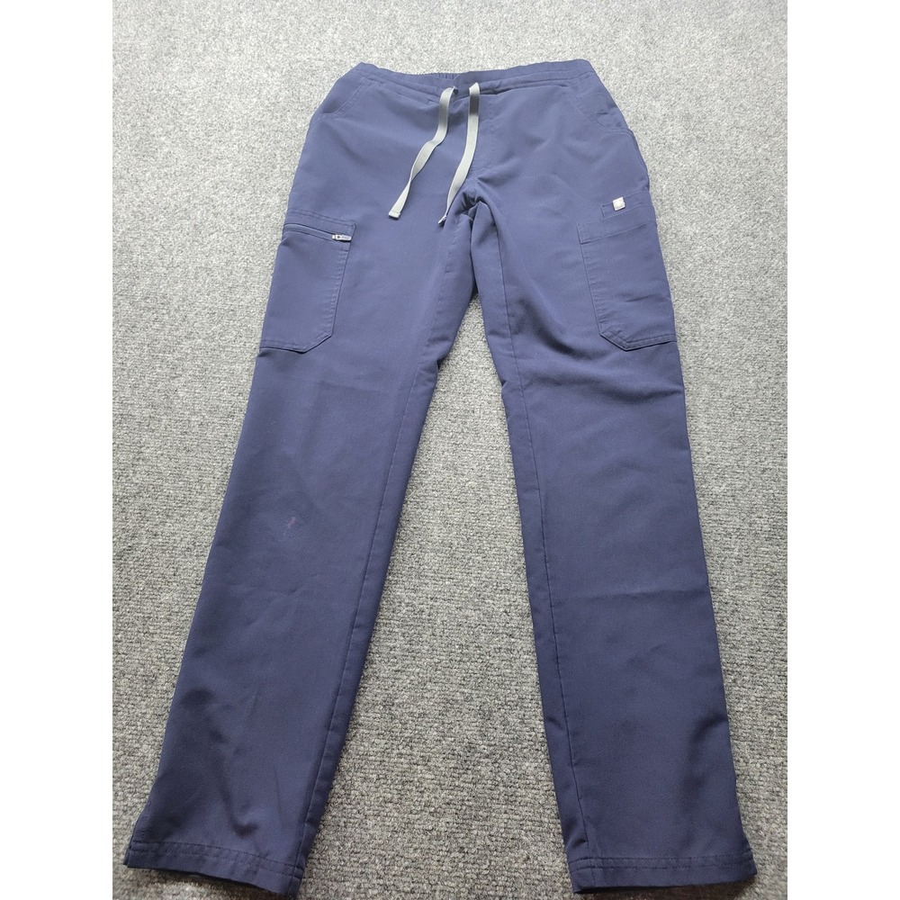 FIGS Technical Collection Navy Blue Scrub Pants XS Womens Drawstring Cargo